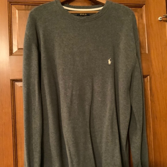 Polo Ralph Lauren LS Thermal Shirt, Mens XL, Grey - Picture 2 of 4